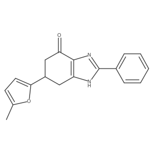 6-(5-methyl-2-furyl)-2-phenyl-1,5,6,7-tetrahydro-4H-benzimidazol-4-one结构式