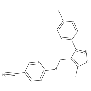6-[3-(4-Fluoro-phenyl)-5-methyl-isoxazol-4-ylmethoxy]-nicotinonitrile Structure