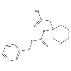 2-(3-{[(Benzyloxy)carbonyl]amino}oxan-3-yl)acetic acid结构式