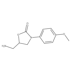 5-(Aminomethyl)-3-(4-methoxyphenyl)-1,3-oxazolidin-2-one结构式