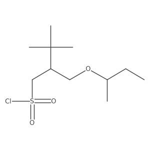 2-(Sec-butoxymethyl)-3,3-dimethylbutane-1-sulfonyl chloride结构式