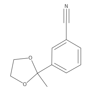 3-(2-Methyl-1,3-dioxolan-2-yl)benzonitrile结构式
