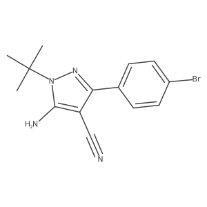 5-Amino-3-(4-bromophenyl)-1-(tert-butyl)-1H-pyrazole-4-carbonitrile Structure
