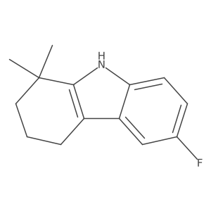 6-Fluoro-1,1-dimethyl-2,3,4,9-tetrahydro-1h-carbazole结构式