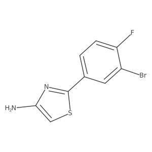 2-(3-Bromo-4-fluorophenyl)thiazol-4-amine结构式