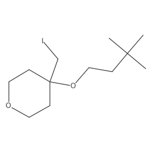 4-(3,3-Dimethylbutoxy)-4-(iodomethyl)oxane Structure