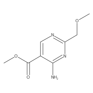 Methyl 4-amino-2-(methoxymethyl)pyrimidine-5-carboxylate结构式