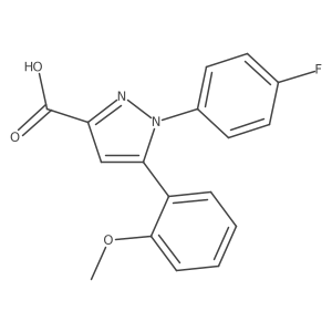 1-(4-Fluorophenyl)-5-(2-methoxyphenyl)-1H-pyrazole-3-carboxylic acid Structure