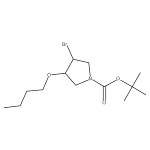 Tert-butyl 3-bromo-4-butoxypyrrolidine-1-carboxylate Structure