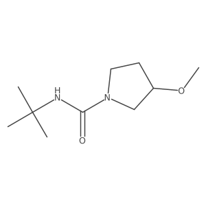 N-tert-butyl-3-methoxypyrrolidine-1-carboxamide结构式