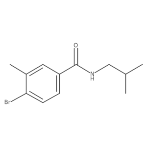 4-Bromo-3-methyl-N-(2-methylpropyl)benzamide结构式