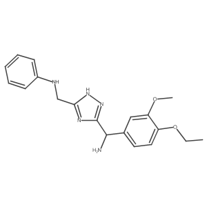 1H-1,2,4-Triazole-3,5-dimethanamine, I+/-5-(4-ethoxy-3-methoxyphenyl)-N3-phenyl- Structure