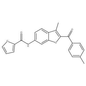 N-[3-methyl-2-(4-methylbenzoyl)-1-benzofuran-6-yl]furan-2-carboxamide结构式