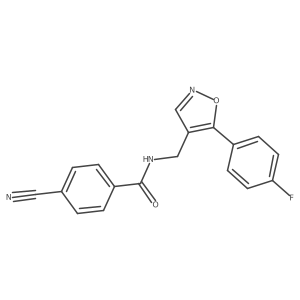 4-cyano-N-{[5-(4-fluorophenyl)isoxazol-4-yl]methyl}benzamide Structure