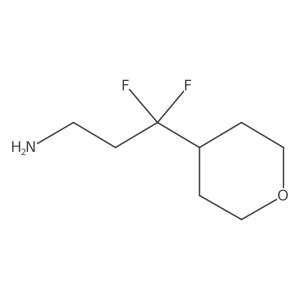 3,3-Difluoro-3-(oxan-4-yl)propan-1-amine结构式