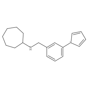 Cycloheptyl-(3-pyrrol-1-yl-benzyl)-amine结构式