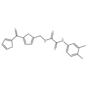 N1-(3,4-dimethylphenyl)-N2-((5-(thiophene-2-carbonyl)thiophen-2-yl)methyl)oxalamide Structure
