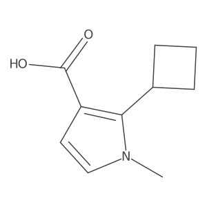 2-cyclobutyl-1-methyl-1H-pyrrole-3-carboxylic acid Structure