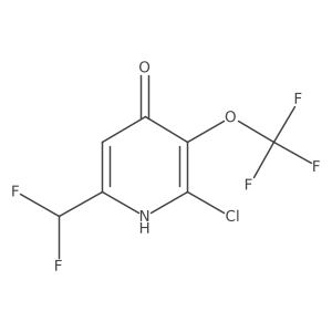 2-Chloro-6-(difluoromethyl)-3-(trifluoromethoxy)pyridin-4-ol Structure