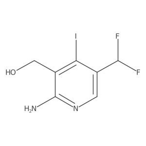 (2-Amino-5-(difluoromethyl)-4-iodopyridin-3-yl)methanol Structure