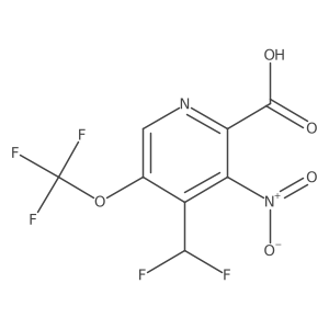 4-(Difluoromethyl)-3-nitro-5-(trifluoromethoxy)picolinic acid Structure