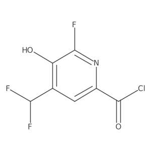 4-(Difluoromethyl)-6-fluoro-5-hydroxypicolinoyl chloride结构式