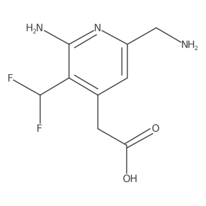 2-(2-Amino-6-(aminomethyl)-3-(difluoromethyl)pyridin-4-yl)acetic acid Structure