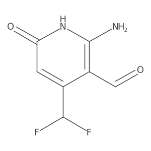2-Amino-4-(difluoromethyl)-6-hydroxynicotinaldehyde Structure