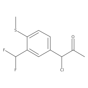 1-Chloro-1-(3-(difluoromethyl)-4-(methylthio)phenyl)propan-2-one结构式