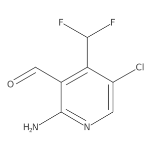 2-Amino-5-chloro-4-(difluoromethyl)nicotinaldehyde结构式
