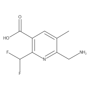 2-(Aminomethyl)-6-(difluoromethyl)-3-methylpyridine-5-carboxylic acid Structure