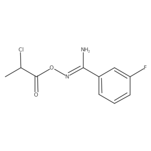 [Amino(3-fluorophenyl)methylidene]amino 2-chloropropanoate结构式