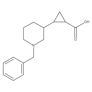 2-(1-Benzylpiperidin-3-yl)cyclopropane-1-carboxylic acid结构式