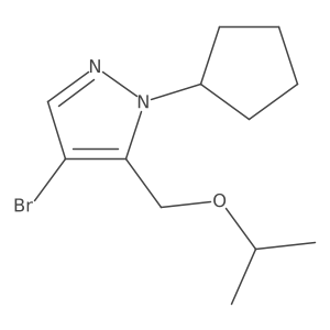 4-bromo-1-cyclopentyl-5-(isopropoxymethyl)-1H-pyrazole Structure