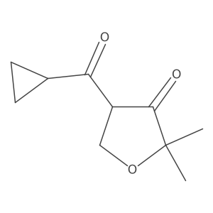 4-Cyclopropanecarbonyl-2,2-dimethyloxolan-3-one Structure