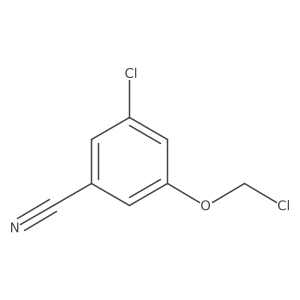 3-Chloro-5-(chloromethoxy)benzonitrile结构式