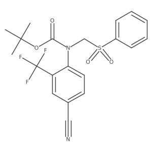 tert-butyl N-(benzenesulfonylmethyl)-N-[4-cyano-2-(trifluoromethyl)phenyl]carbamate结构式