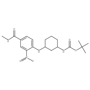 Tert-butyl (3-((4-(methylcarbamoyl)-2-nitrophenyl)amino)cyclohexyl)carbamate结构式
