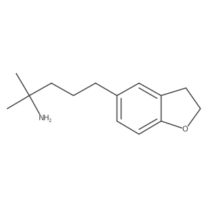 5-(2,3-Dihydro-1-benzofuran-5-yl)-2-methylpentan-2-amine结构式