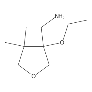 (3-Ethoxy-4,4-dimethyloxolan-3-yl)methanamine结构式