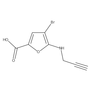 4-Bromo-5-[(prop-2-yn-1-yl)amino]furan-2-carboxylic acid结构式