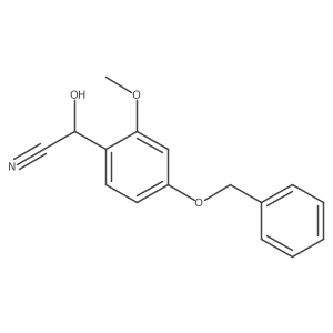 I+/--Hydroxy-2-methoxy-4-(phenylmethoxy)benzeneacetonitrile Structure