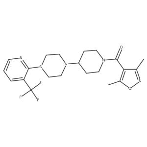 (3,5-Dimethylisoxazol-4-yl)(4-(4-(3-(trifluoromethyl)pyridin-2-yl)piperazin-1-yl)piperidin-1-yl)methanone Structure
