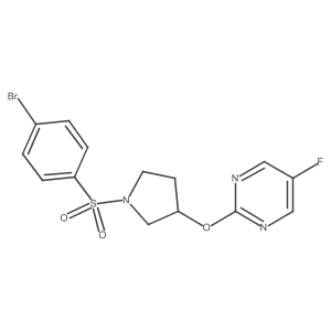 2-((1-((4-Bromophenyl)sulfonyl)pyrrolidin-3-yl)oxy)-5-fluoropyrimidine Structure