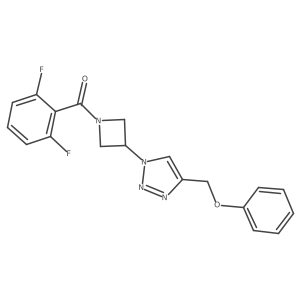 (2,6-difluorophenyl)(3-(4-(phenoxymethyl)-1H-1,2,3-triazol-1-yl)azetidin-1-yl)methanone Structure