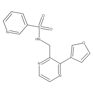 N-((3-(furan-3-yl)pyrazin-2-yl)methyl)pyridine-3-sulfonamide Structure