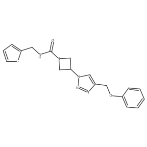 3-(4-(phenoxymethyl)-1H-1,2,3-triazol-1-yl)-N-(thiophen-2-ylmethyl)azetidine-1-carboxamide Structure