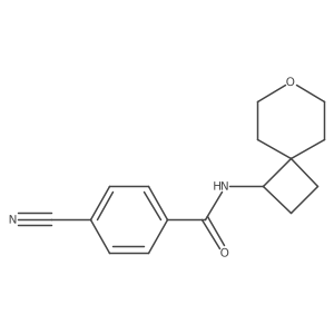 4-cyano-N-(7-oxaspiro[3.5]nonan-1-yl)benzamide结构式