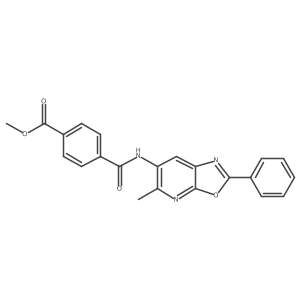 Methyl 4-({5-methyl-2-phenyl-[1,3]oxazolo[5,4-b]pyridin-6-yl}carbamoyl)benzoate结构式