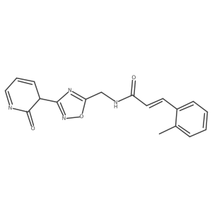 (Z)-3-(2-methylphenyl)-N-[[3-(2-oxo-3H-pyridin-3-yl)-1,2,4-oxadiazol-5-yl]methyl]prop-2-enamide Structure